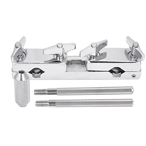 Abrazadera para batería Dan&Dre, abrazadera de conexión de hierro 20x20x3 cm, soporte y bracket para percusión, ideal para cowbell miniatura 6