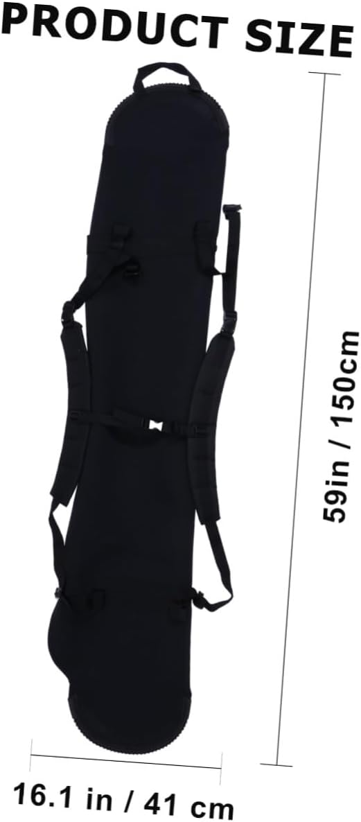 Snowboard Gear Backpack Protective Cover Snowboard Storage Bag for Outdoor Ski Equipment Transport Black