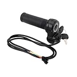 Leapiture Electric Bike Throttle Grip Full Twist Throttle Grip with 2 Keys Universal Electric Scooter Throttle Grip Speed Controller Grip for Electric Bicycle Scooter Throttle