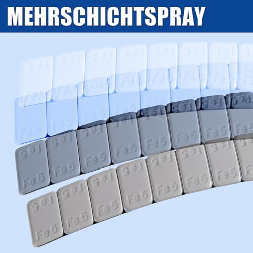 GAsuppply Klebegewichte Rolle 6KG Auswuchtgewichte Klebegewichte Grau Stahlgewichte 1200x5g Verzinkt und Kunststoffbeschichtet
