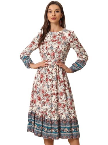 Robe florale bohème à taille élastique pour sublimer la silhouette sans serrer