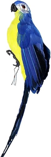 Vista 15 de SEIWEI Loro artificial de plumas artificiales de loro simulación lindo loro manualidades casa oficina jardín fiesta adorno decoración