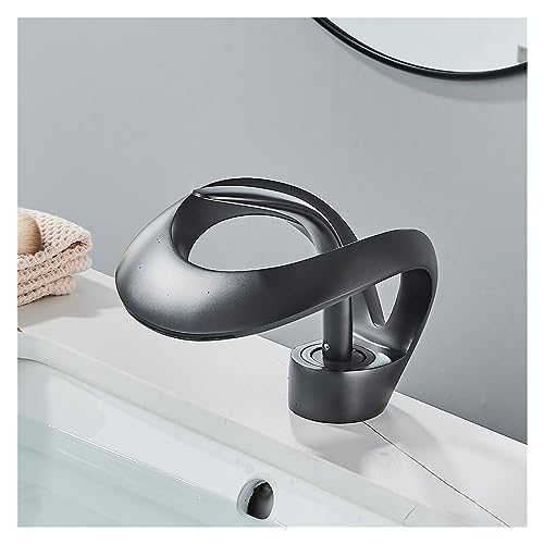 Robinet de lavabo de salle de bain mitigeur cascade en laiton pour vasque moderne