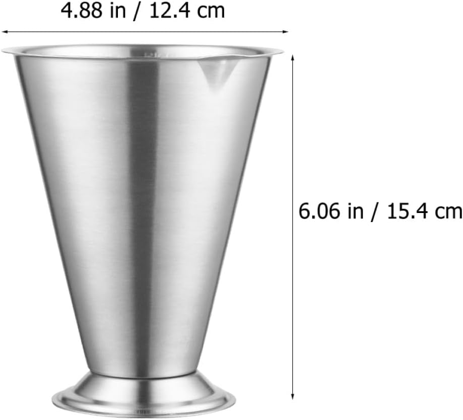 Stainless Steel Measuring Jug 600ml with Scale, Metal Kitchen Measuring Cup for Flour and Liquid, Multi-purpose Baking Tool for Home Cooking and Kitchen Accessories