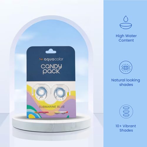 Image of Aquacolor Submarine Blue Candy Pack Zero Power Colored Lenses (2 Lens /Box)