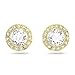 Produktbild SWAROVSKI Angelic Collection Angelic Damenohrringe, runde Ohrstecker, weiße Kristalle, Gold-Ton