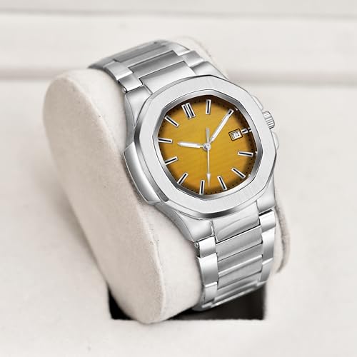Image of Acnos 7 Colours Plain Dial Quartz Analog Day & Date Calendar Quartz Analog Business Watch