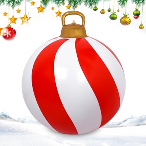 Aufblasbare Weihnachtskugeln | 60 cm Aufblasbare Christbaumschmuck...