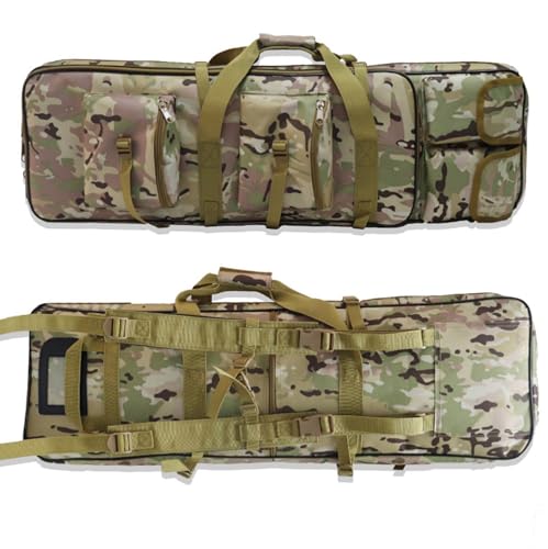 BomDog Bolsa Rifle Doble con Molle Bolsa Rifle Larga Mochila para Rifle Funda para Arma Rifle de Aire Bolsa Portafusil/Camoufle/94Cm/37In