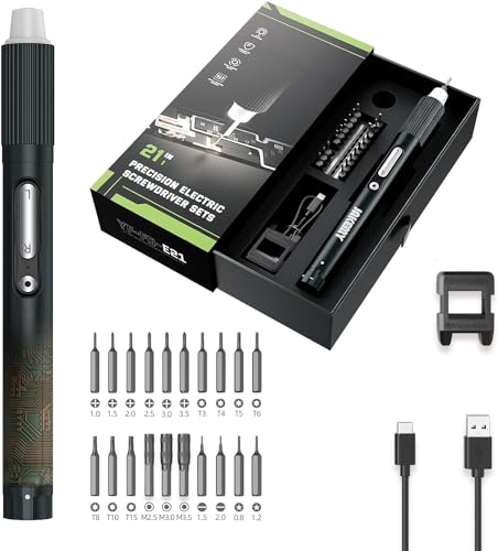 JAKEMY Mini Elektro Schraubendreher Set E21-B Einstellbares 3 Drehmoment...