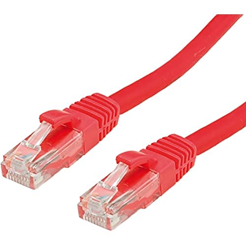 Value Cordon LAN Cat 6A Component Level | Câble réseau UTP Ethernet avec connecteur RJ45 | rouge 15 m