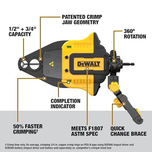 Image of DEWALT DWAPXCIR Impact Connect Pex Crimp Ring Attachment