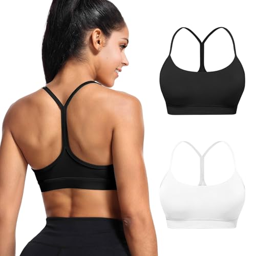 Image of Buauty Sports Bra for Women, Y Back Bralette, Light Support Workout Backless Bra with Removable Pads for Gym Yoga Pilates