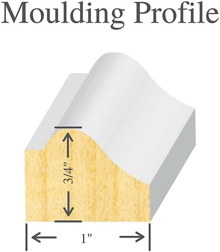 Self-Adhering Wall Moulding Panels – Peel and Stick Molding Repositionable Wainscotting | Pre-Primed Wood Mouldings for DIY Accent Walls & Decorative Upgrades (16"w x 24"h x 3/4"p) Patent Pending