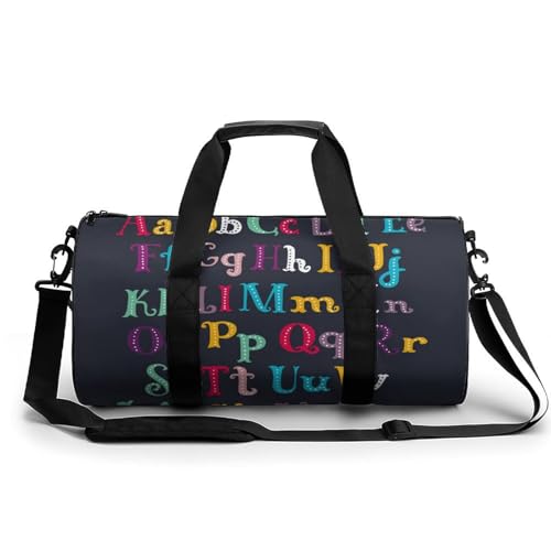 Sac de gym alphabet anglais polochon sac de sport pour voyage et fitness