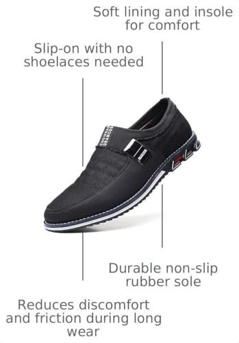 Image of COSIDRAM Mens Casual Dress Shoes Business Office Comfort Walking Sneakers | Exquisite quilted stitching upper, lightweight flexible build, suitable for everyday wear and casual outings