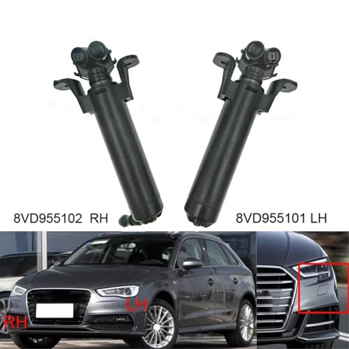 Cache-buse de Lave-phares 8VD955101 ajustable et robuste pour Audi A3 - 5