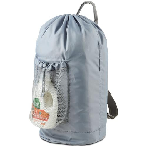 Seiritex Laundry Bag Backpack, Large Laundry Bag With Detergent Holder And Adjustable Shoulder Straps cover