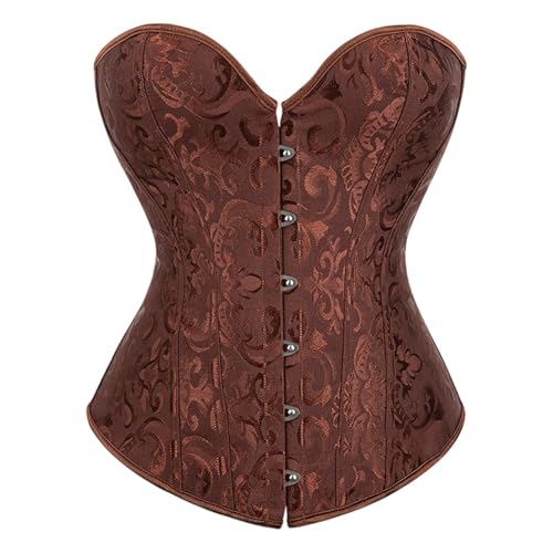 GFPGNDFHG graues Korsett Dirndl Corsage gelbes Goth Corset Dress schwarz Halloween weißes Moulin Rouge kostüm Damen Kleid mit Oberteil