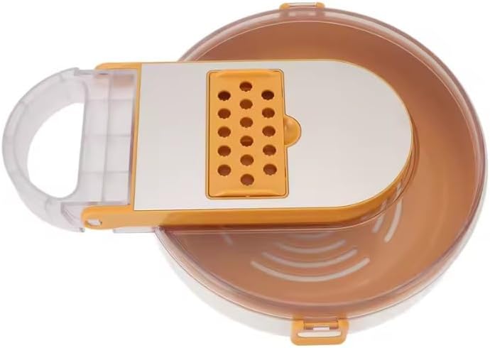 16-in-1 Round Vegetable Chopper Multifunctional Veggie Slicer Dicer With 9 Blades & Container Onion Mandoline Grater For Kitchen Food With Hand Guard For Potato Carrot Fruit(Gray)
