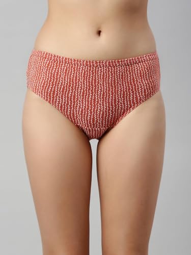 Image of Enamor Chic Cotton, All Day Comfort, Mid Waist Hipster Panty for Women - Naturally Breathable, Antimicrobial with Stain Release, Inner Elastic, Full Coverage - (Pack of 3)