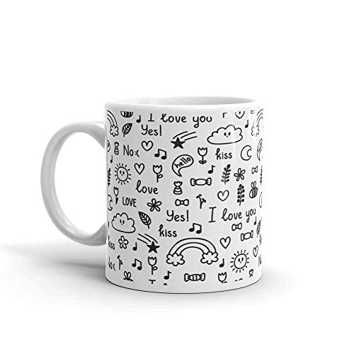 Image of Printed Coffee Mug for Gifting Loved Ones On Occasions |Christmas | New Year | Valentined Day Ceramic 350ml-1piece | M08