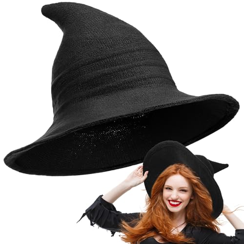 Chapeau de sorcière en tricot idéal pour vos soirées cosplay et mascarades d'Halloween