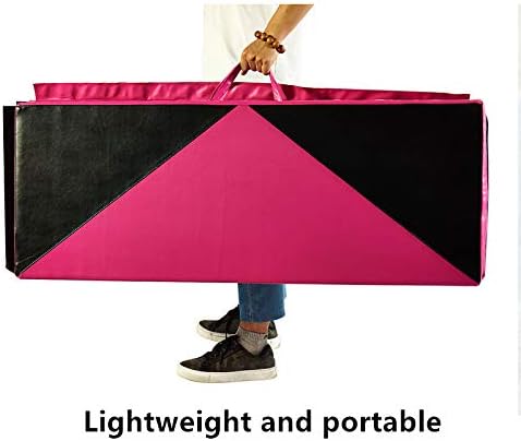 KOOLWOOM Gymnastics Mat PU Leather Thick Folding Panel for Gym Fitness Tumbling Yoga