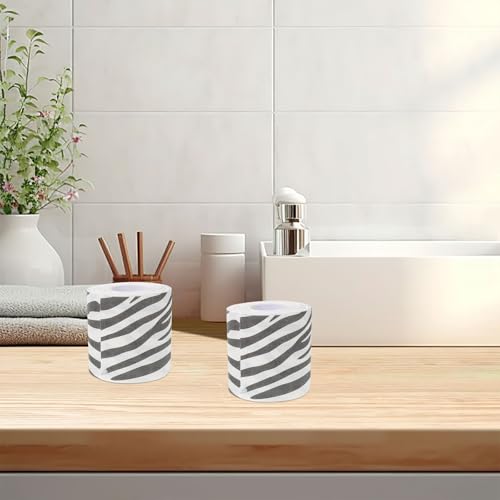 Papel higiénico divertido con estampado cebra para decorar baños de invitados 6