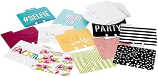 American Crafts 313033 Memorydex File Cards and Tabbed Dividers 100/Pkg-Selfie, Other, Multicoloured, 10.79 x 10.79 x 3.17 cm