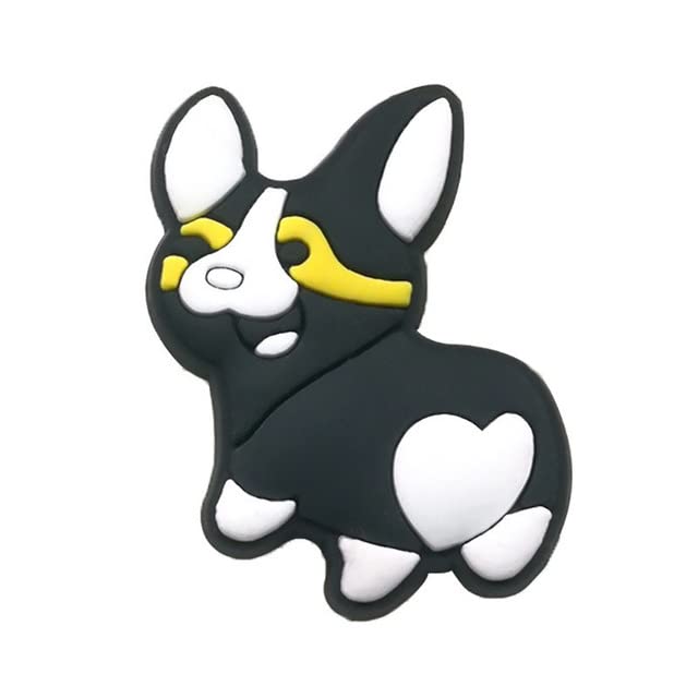 1pcs Dog Bulldog Corgis PVC Shoe Charm for Croc Shoe Original Ornaments Sneakers Accessories Decorations Kids Gift (10 from UAE)