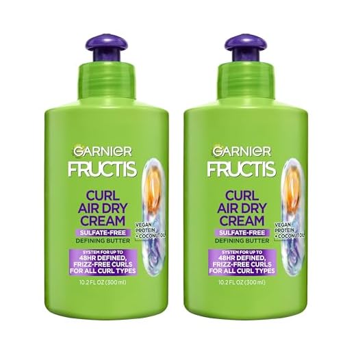 Garnier Hair Care Fructis Triple Nutrition Curl Nourish Butter Cream Leave-In Conditioner, 10.2 Fl Oz, Pack of 2
