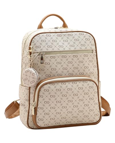 Chenson Mochila Feminina Monograma Elegance 8485493 Bege Média