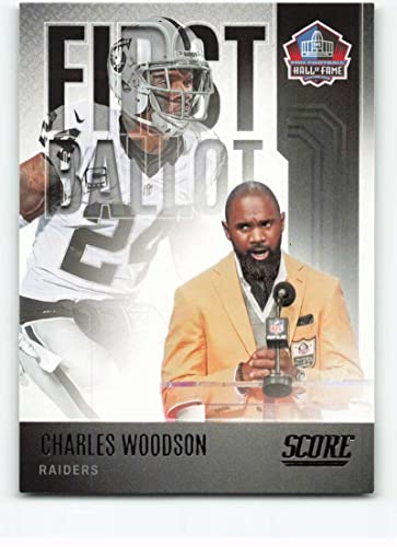 2022 Score First Ballot #9 Charles Woodson NM-MT Oakland Raiders Football NFL
