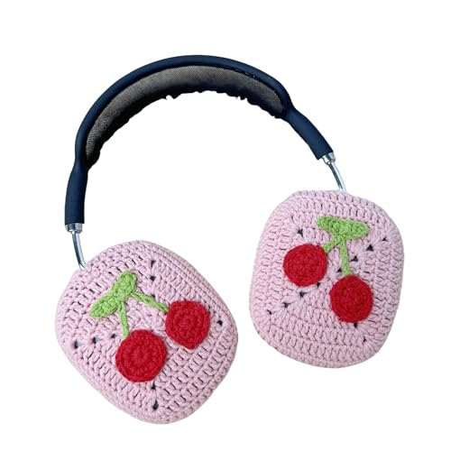 Funda para auriculares hecha a mano con diseño de cereza rosa, compatible con Sony xm6, funda protectora para amantes de la música