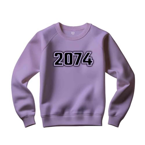 [CITY POSTERS PLUS] 2074 Year Unisex Sweatshirt (Iris Lavender, XL)