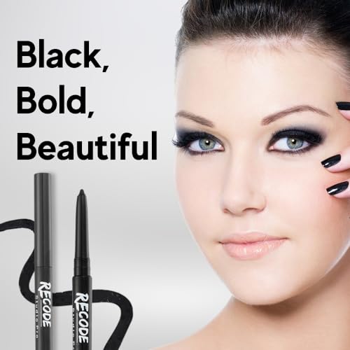 Recode Black Acute Matte Kajal Pencil 14 Hours Stay Comes With Waterproof & Smudgeproof Formula 0.35G - Image 4
