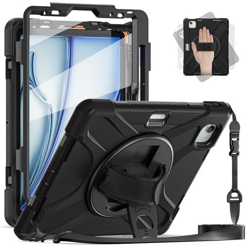 Funda iPad Air 11 M3 antichoque con correa infantil y protector pantalla