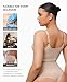 FeelinGirl Compression Bra for Women Front Closure Post Surgery Everyday Bras with Wide Adjustable Straps Khaki M