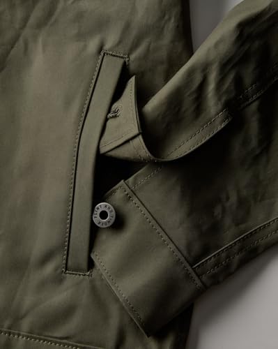 Image of Huckberry Flint and Tinder Dry Wax Trucker Jacket, Unlined Mens Lightweight Cotton Jacket