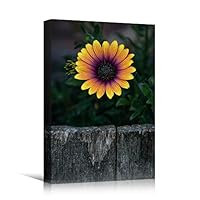 Canvas Wall Art Yellow Fields Bohemian Colorful Floral Group Multicolor Photography - 12x18 inches