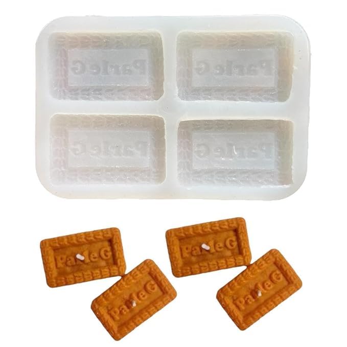 Keshav Creations Biscuit Shape Silicone Candle Mold for Candle Making Cookie Candle Mould Biscuit Tray Molds Food Cake Decoretive Moulds 4 Cavity PG-picture-15