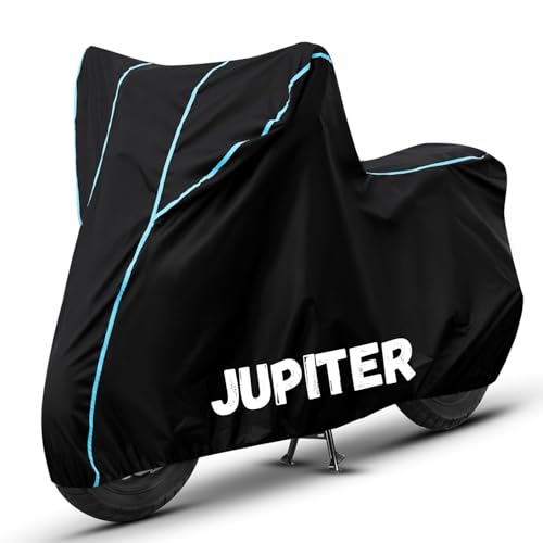 Image of Bike Cover for Jupiter 100% Waterproof, Dustproof & Scratch Resistant| Fully Bottom Elastic UV Resistant Heavy Duty Body Cover | All Weather Outdoor Use