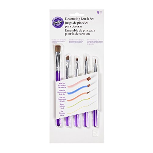 Wilton Cake Decorating Tools 5-Piece Brush Set, Synthetic bristles - Image 3