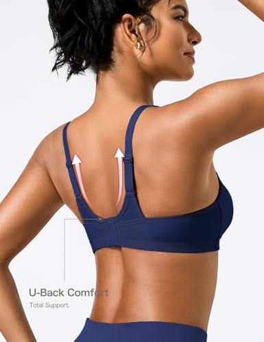 Image of Wingslove High Impact Sports Bras for Women Plus Size Non Padded Wirefree Workout Bra Bounce Control