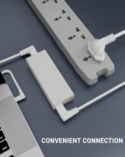 Image of TECH-X 3Meter 2-pin L-Shape Universal Replacement AC Power Cord Cable Wire for LED TV, Printer, Laptop PC Notebook Computer, Tape Recorder, Camera White