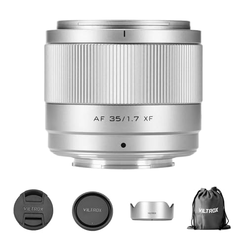 Image of VILTROX 35mm f /1.7 XF Lens, 35mm F1.7 XF Auto Focus Large Aperture APS-C Prime Lens Compatible with Fujifilm XF-Mount Cameras X-E4 X-H1 X-Pro3 X-S10 X-T4 X-T10 X-T20 X-T30 X-H2 X-T5 X-T50(Silver)