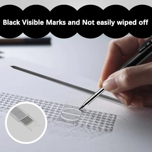 RMIVEGLIA 48 Stück 2,8 mm Bleistiftminen für Zimmermannsbleistifte, HB bruchfest, langlebig, ideal als Tieflochmarker Minen für präzises Zeichnen.