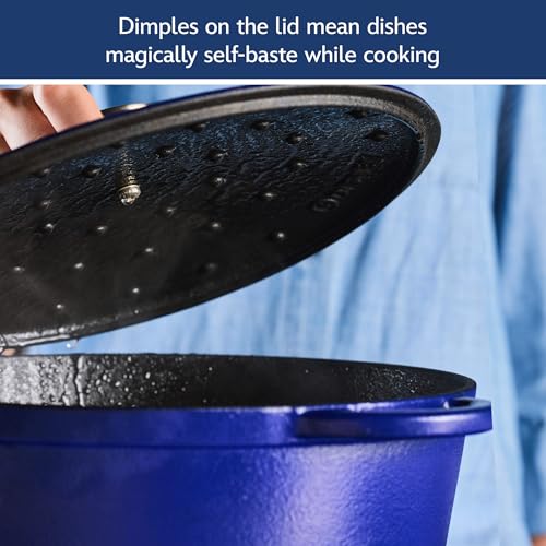 Farberware Disney Bon Voyage Pre-Seasoned Cast Iron Dutch Oven/Casserole Pan with Lid, Suitable for All Stovetops, Including Induction, 4.75 Quart, Blue - image 9