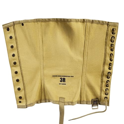 SMONT WW2 US. M1936 Gaiters Leggings Repro WWII Soldier Canvas Puttee for Hiking Climbing Khaki